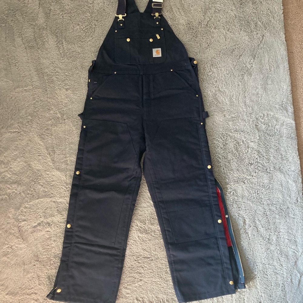 Carhartt Quilt Lined Bib Overalls 36x30